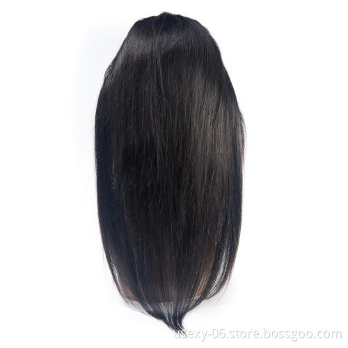 Usexy Top Quality 10A Grade Cuticle Aligned Hair Weaving Straight Virgin Raw Indian Hair 360 Lace Frontal Closure